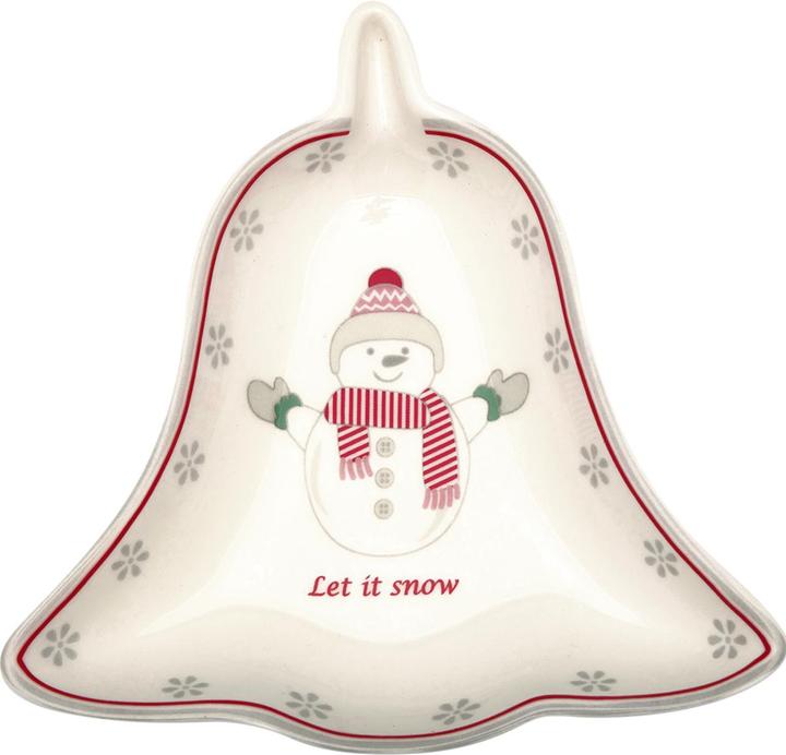 Produktbild Greengate Abella Glockenteller Weihnachten weiss 14,2cm (1 x, 14.20 cm)