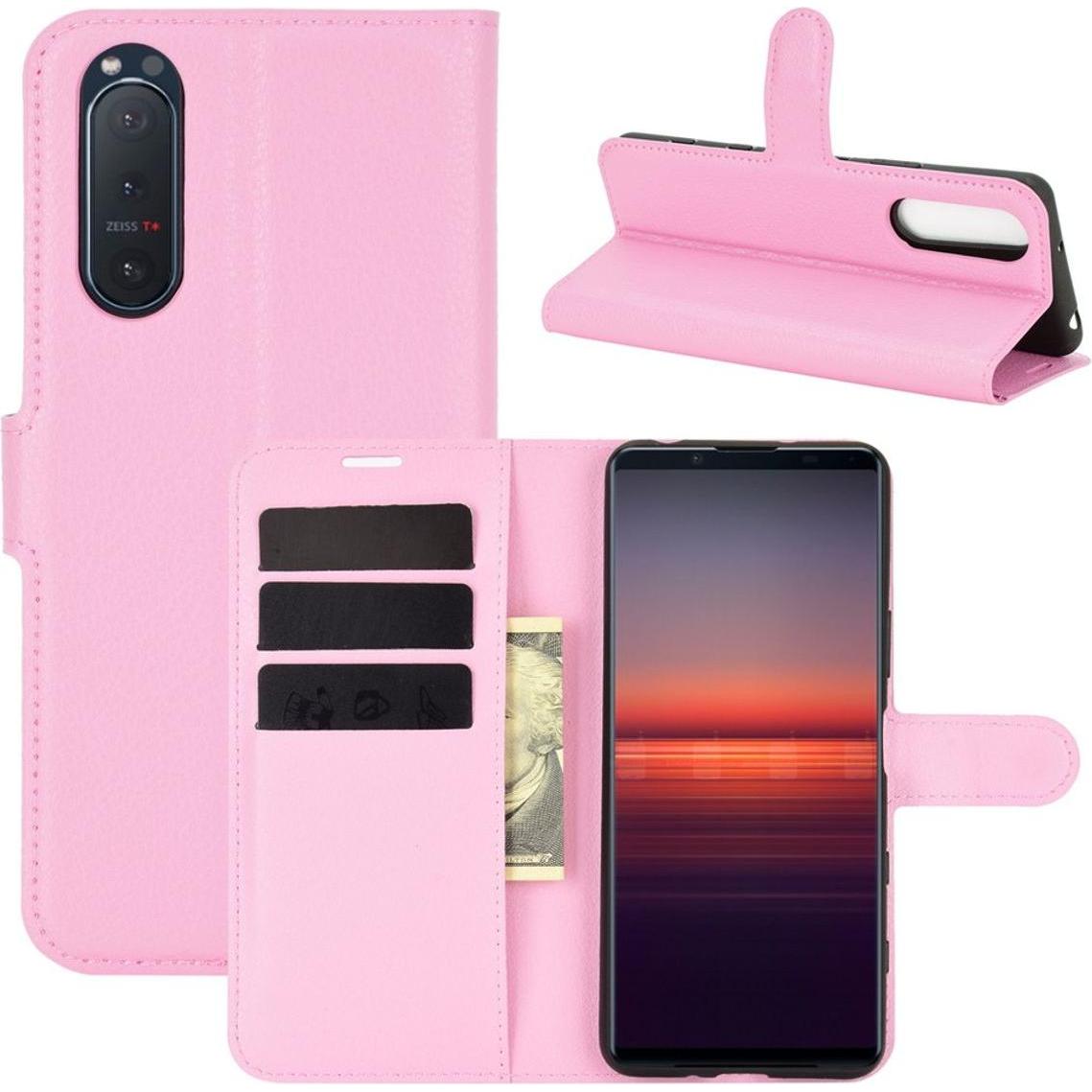 König Design Hülle Handy Schutz für Sony Xperia 5 II Case Flip Cover Tasche Etuis Bumper Rosa (Sony Xperia 5 II), Smartp...