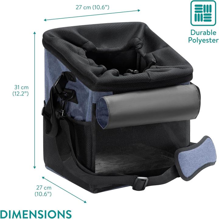 Image du produit Navaris Velokorb und Tragetasche für Hunde und Katzen bis 11,5 kg (Chat, Chien, Respirant)