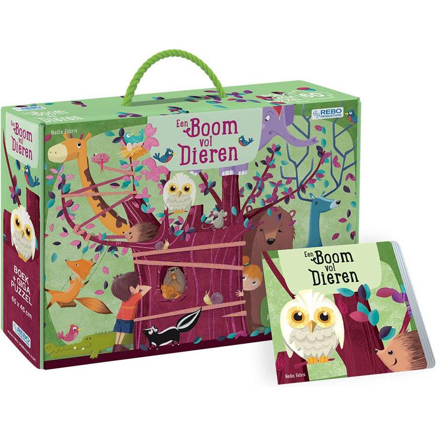 Rebo Baum voller Tiere - Buch + Puzzle (50 Teile)