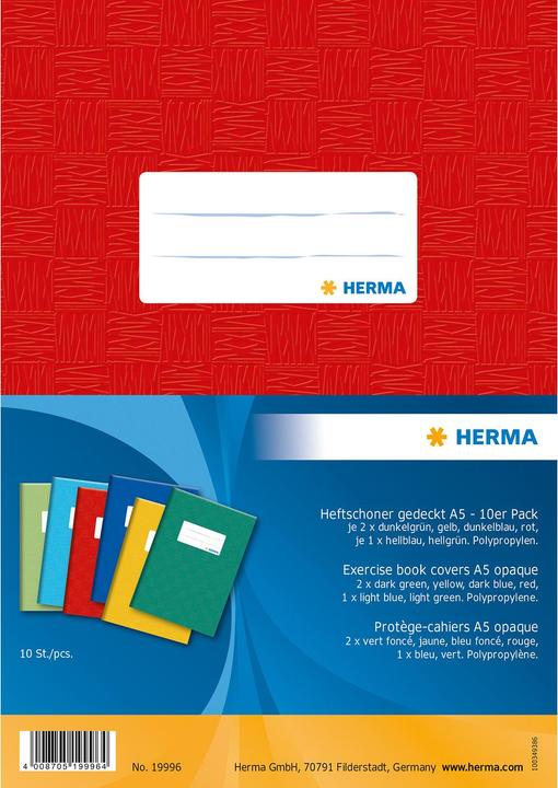 Actual product image HERMA A5 notebook protector with chequered pattern embossing (A5)