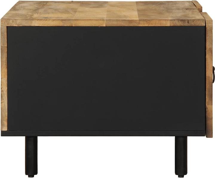 Actual product image VidaXL Coffee table Side table Living room table Table Black Rough mango wood (100 x 54 x 40 cm)