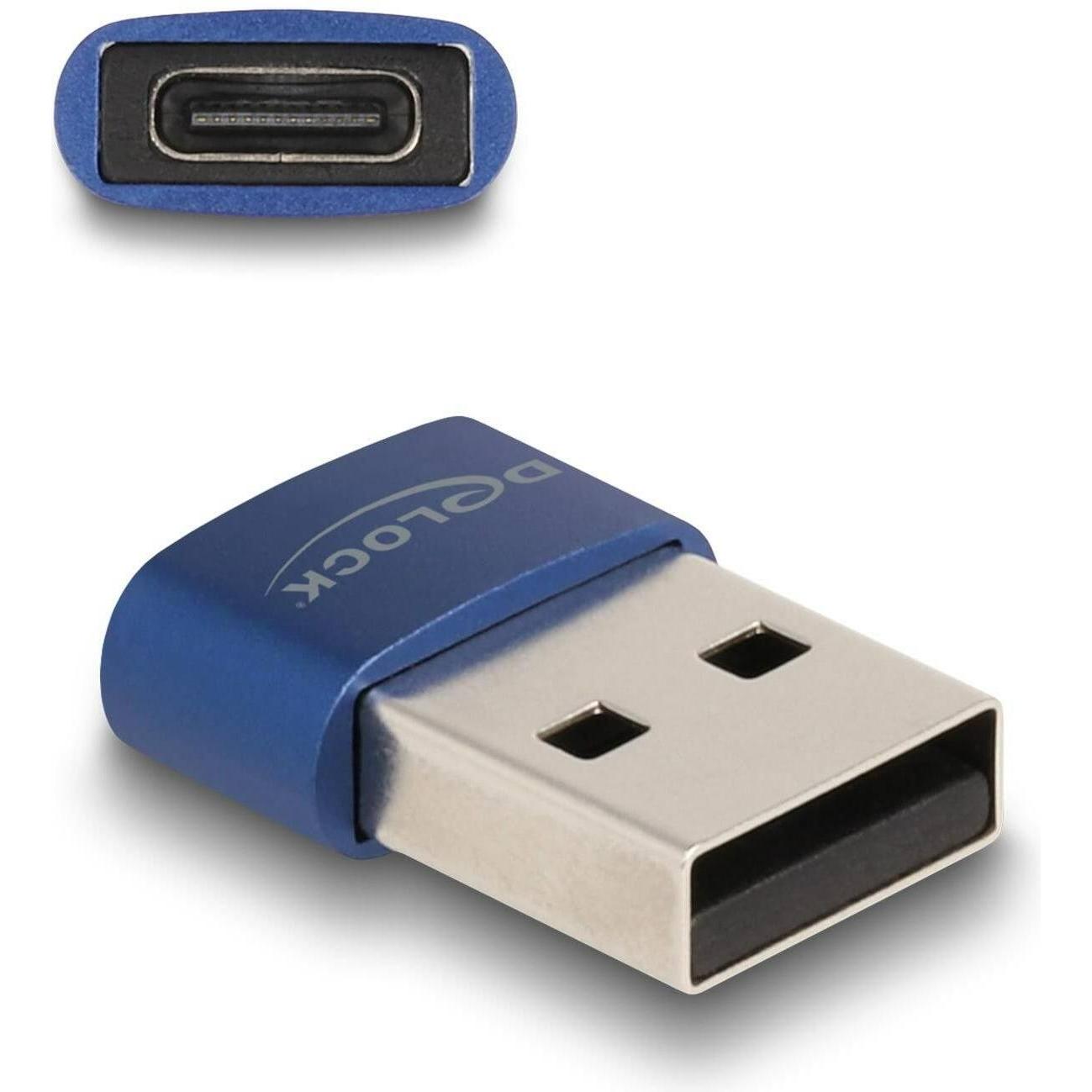 Thumbnail - Delock USB Typ-A zu (USB-A, 1.50 cm), Data + Video Adapter, Blau