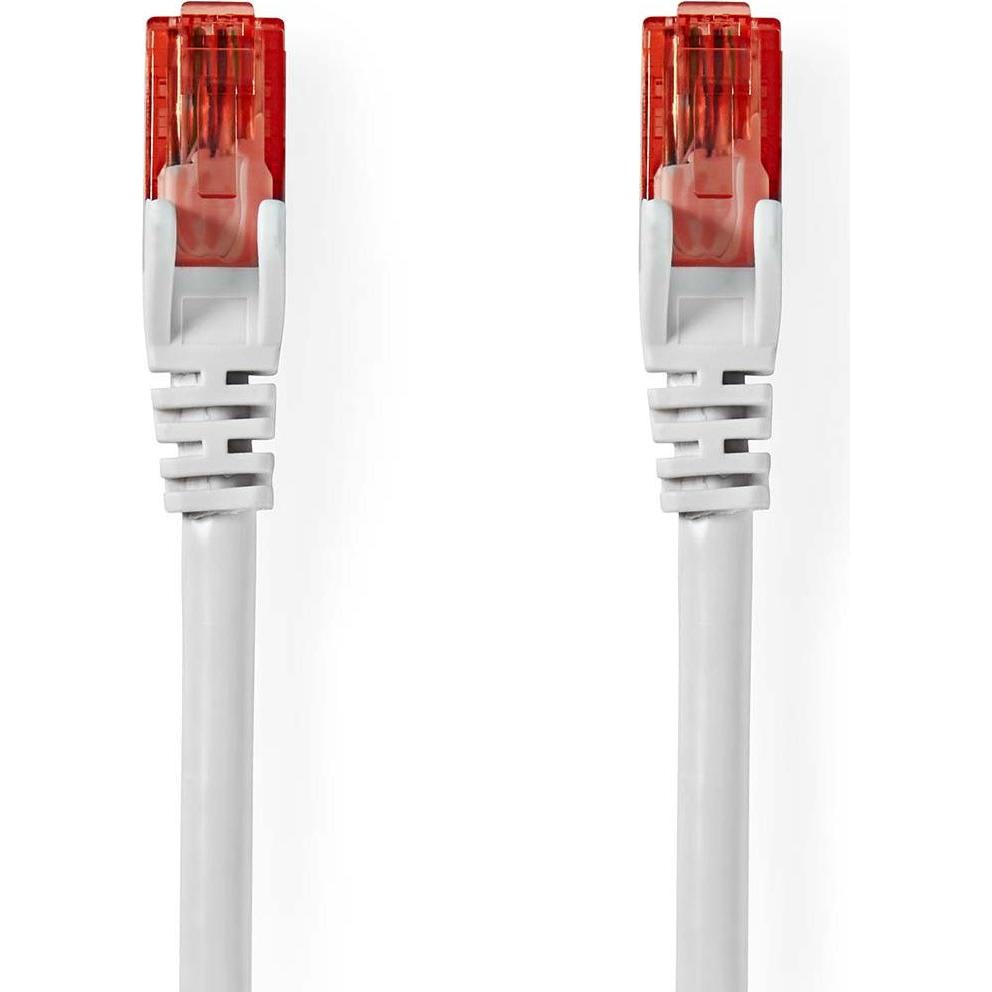 Thumbnail - Nedis CAT6-Netzwerkkabel - RJ45 Stecker - RJ45 Stecker - U/UTP - 15.0 m - Rund - PVC - Weiss - Label (U/UTP, CAT6, 15 m)...