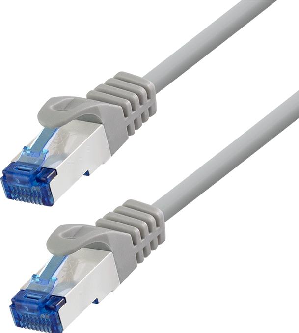 Actual product image LogiLink Patch cable Ultraflex, Cat.6A, S/FTP, 5.0 m, grey withCat.7 raw cable, extra flexible & soft cable (S/FTP, CAT6a, 5 m)