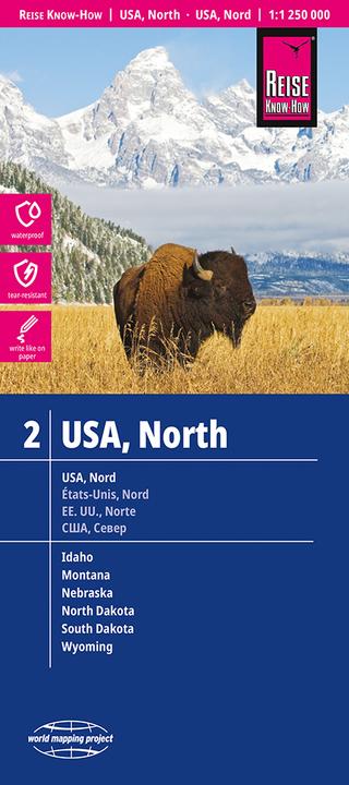Image du produit Carte USA 02, Nord (1:1.250.000) : Idaho, Montana, Wyoming, Dakota du Nord, Sout...