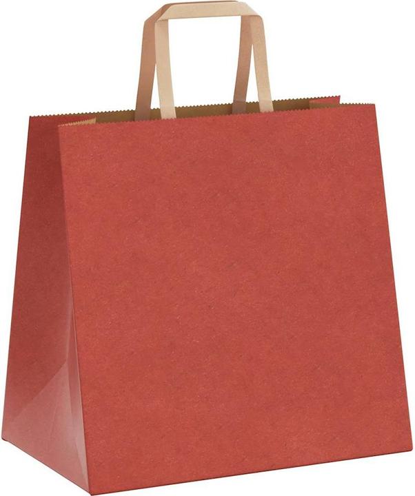 Actual product image VidaXL Kraft paper bags 50 pcs. with handle red 26x17x25 cm paper bag (Gift bag, 50 x)