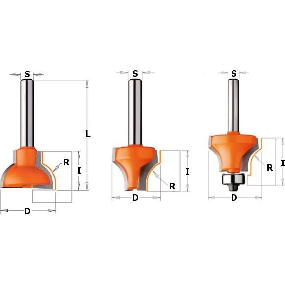 CMT, Punte per fresa, 955.308.11F Ablängfräse Profil C-Schaft 8 mm