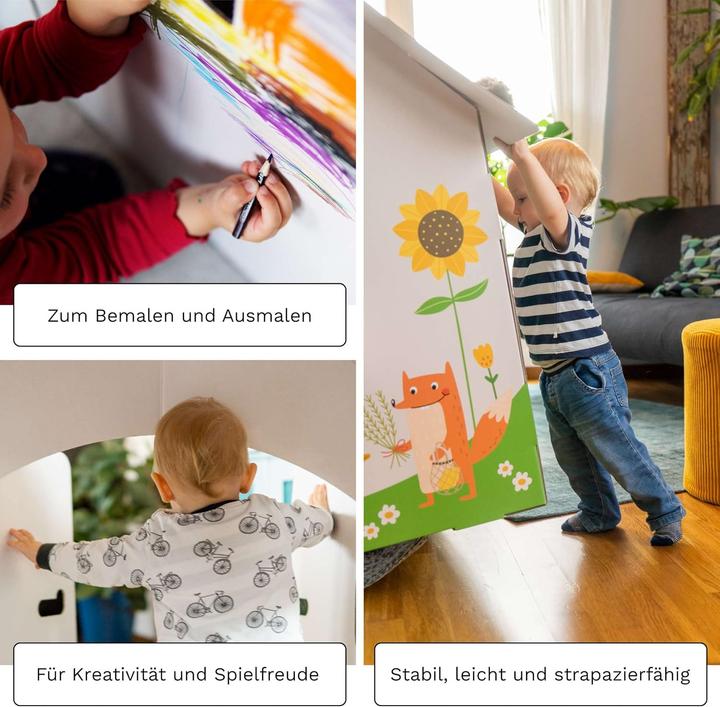 Produktbild Foldzilla Steckenpferd Bastelset aus Pappe (Einhorn)