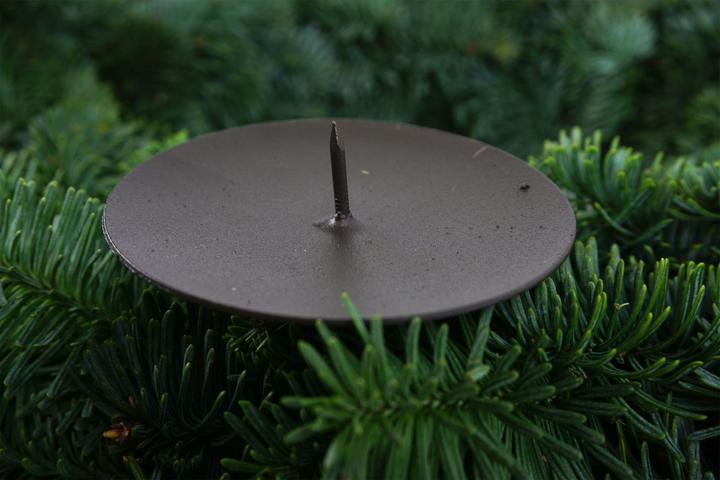 Produktbild Novaliv 4x Kerzenpick | Dorn, 6 cm SCHWARZ | Kerzenhalter für Adventskranz Kerzenpin Weihnachtskranz