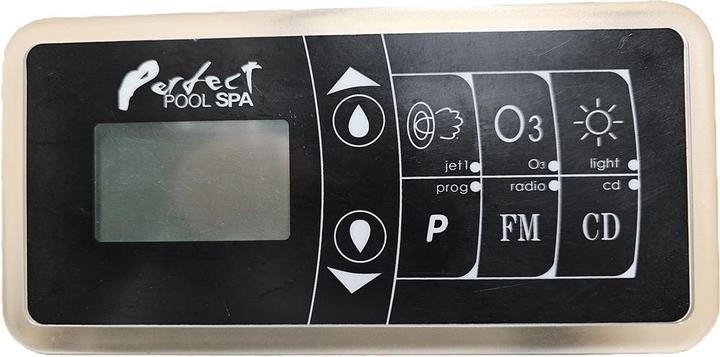 Actual product image Perfect Pool Control panel 1-J with overlay