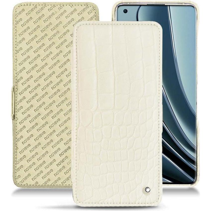 Noreve Lederschutzhülle horizontal (OnePlus 10 Pro), Smartphone Hülle, Weiss