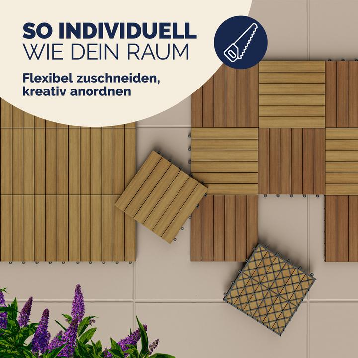 Produktbild Casaria Holzfliese (66 x, 30 x 30 cm)