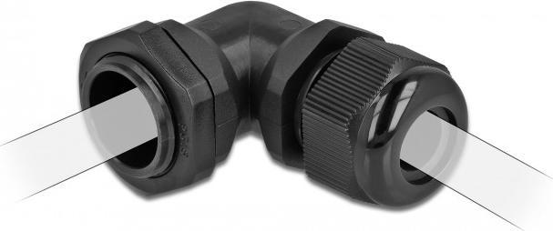 Actual product image Delock Cable gland 90° angled PG21 black