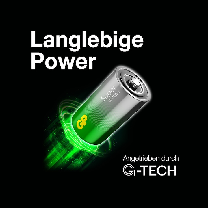 Actual product image GP Batteries Super Alkaline Battery C Baby 1.5V Pack of 4 (4 pcs., C)