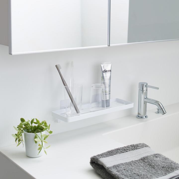 Actual product image Yamazaki TOWER adhesive hook shelf