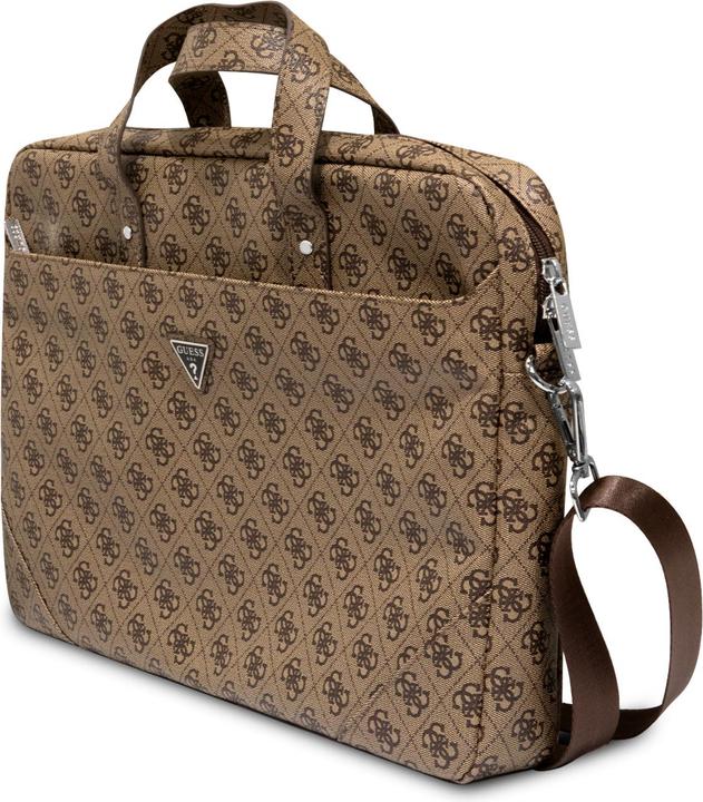 Actual product image Guess Torba GUCB15P4TW 16" brązowy/ brown Saffiano 4G Triangle Logo (16")