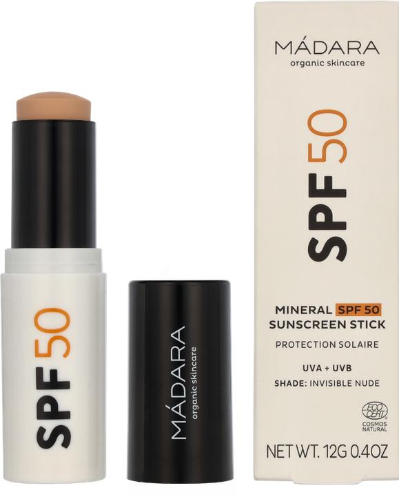 Immagine prodotto Madara Sonnenschutz-Stick mineralisch LSF50 12 g (Stick solare, SPF 50, 12 g)