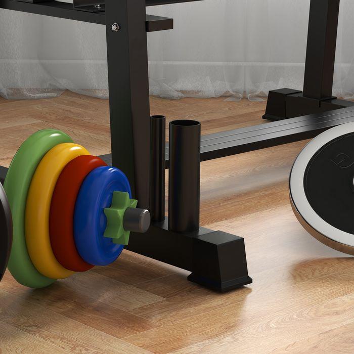 Actual product image Swisshandel24 Dumbbell rack, dumbbell rack with 3 shelves, dumbbell rack, load capacity up to 200 kg, steel, black