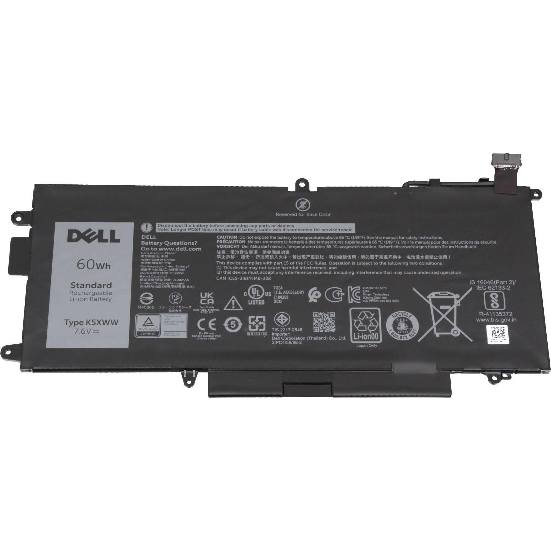 Dell 0K5XWW (4 Zellen, 7500 mAh), Notebook Akku