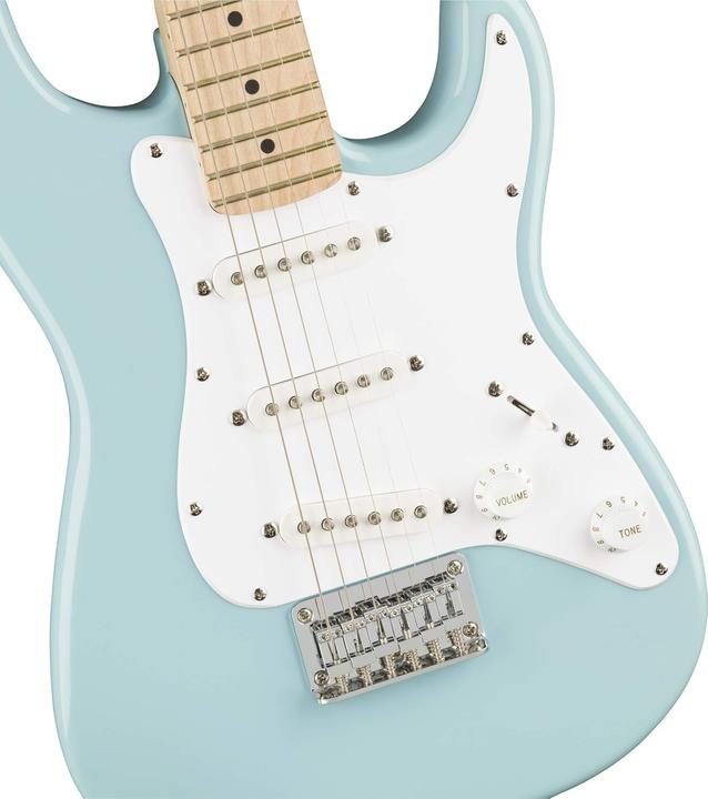 Image du produit Fender Squier Mini Stratocaster - Esdoorn Toets - Daphne Blauw - AMAZON EXCLUSIEF (Guitare électrique)