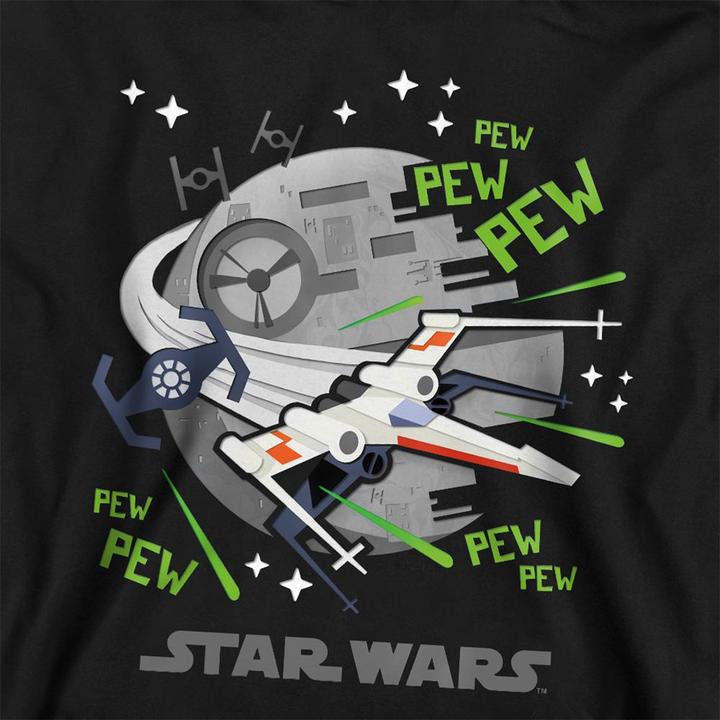 Immagine prodotto Star Wars Pew Pew Felpa con Cappuccio Il più Grande Bambino di Guerre Stellari XWing Bambini (152, 158)