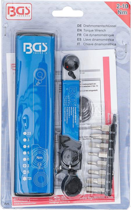 Actual product image BGS Torque spanner (1/4", 2 Nm, 10 Nm)
