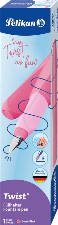 Actual product image Pelikan Fountain pen (cartridge filling system) Twist® fountain pen for right- and left-handers (Berry Pink, Pink, 1x)