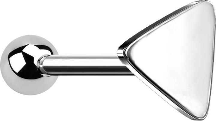 Produktbild Star Piercing Micro Barbell silber mit Kugel und Dreieck (ohne Messing, Chirurgenstahl 316L)
