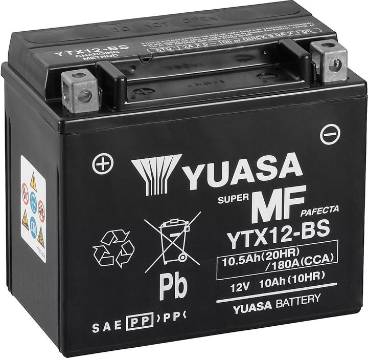 Yuasa YTX12-BS AGM (12 V, 10.50 Ah, 180 A)