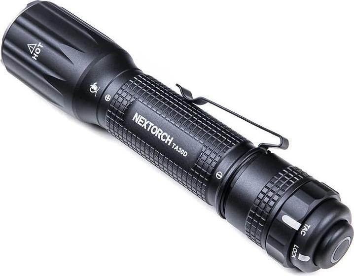 Produktbild Nextorch Tactical LED-Taschenlampe TA30D mit Führungshilfe, 2'200 Lumen (inkl. Akku und FR-1 Ring) (13.70 cm, 2200 lm)