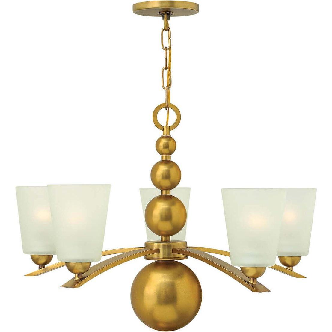 Elstead Lighting, Kronleuchter, Zelda Kronleuchter E27 5-fach Vintage-Messing (68.60 cm)