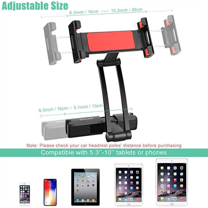 Immagine prodotto Rock Supporto da auto per cellulare e tablet per poggiatesta, misura 12,5 - 19 cm