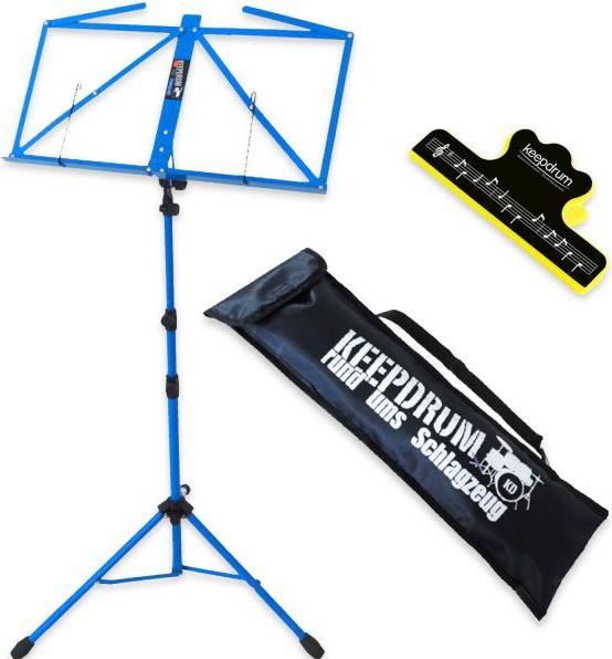 Produktbild keepdrum Notenständer Blau MUS3BL mit Notenklammer