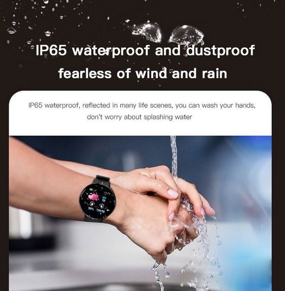 Actual product image PhoneLook D18 Smart Watch Fitness Tracker couleur écran tactile IP65 incl. Phone App