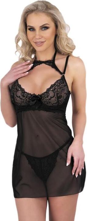 Produktbild LivCo Corsetti Fashion Binella Set Babydoll Thong Black (L, XL)