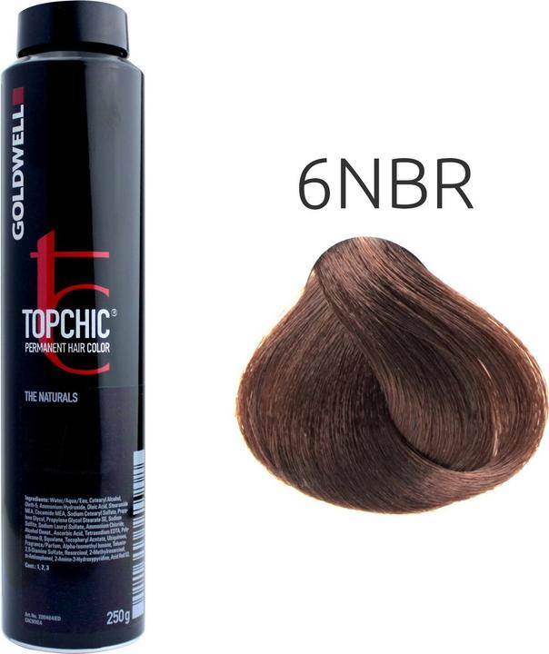 Immagine prodotto Goldwell Topchic Colore Permanente per Capelli N. 6NBR Biondo Scuro Riflettente Ambra 250ml (6NBR Biondo scuro riflettente ambra)