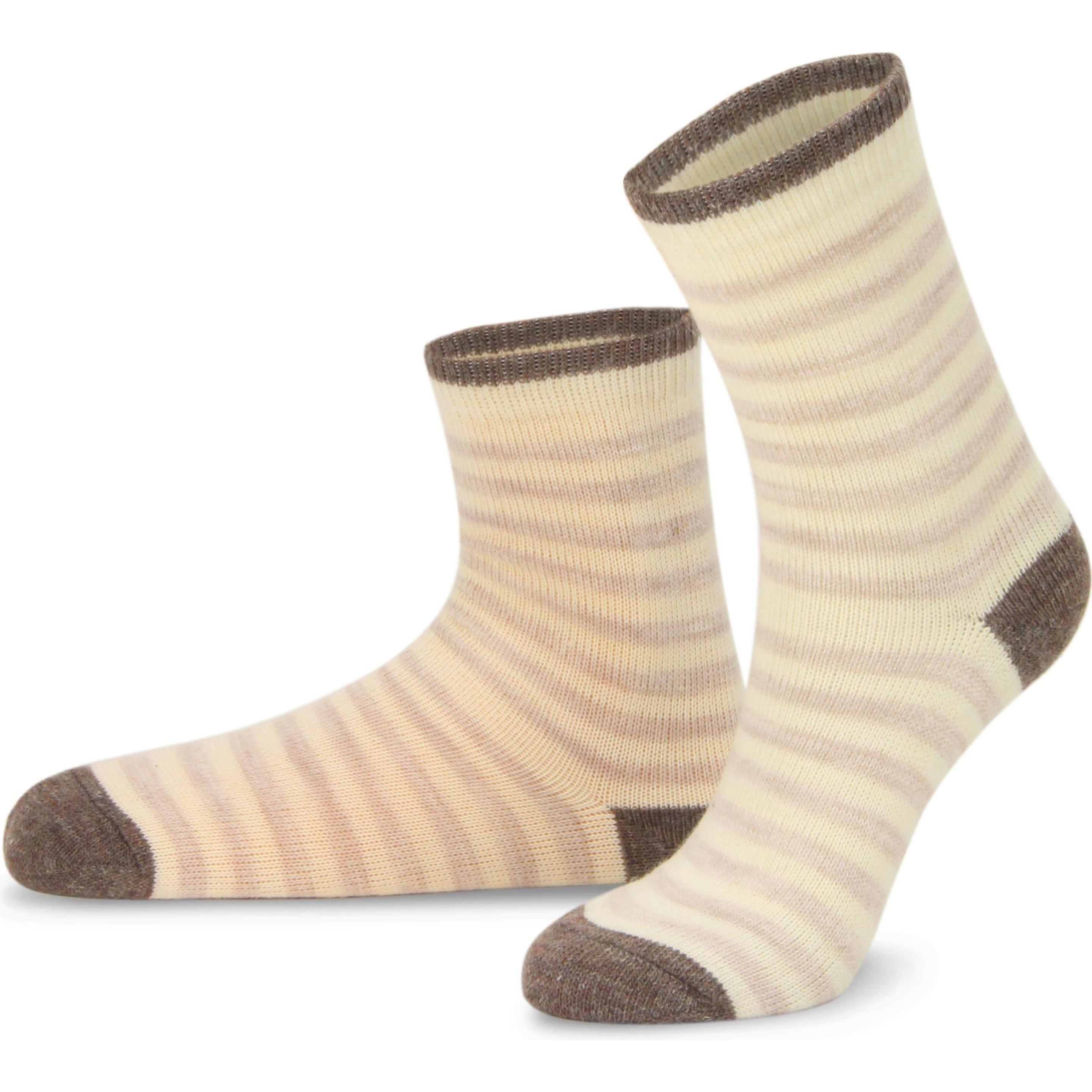 Thumbnail - Normani, Herren, Socken, 2 Paar Kinder Alpaka Socken, Beige, (2er Pack, 27 - 30)