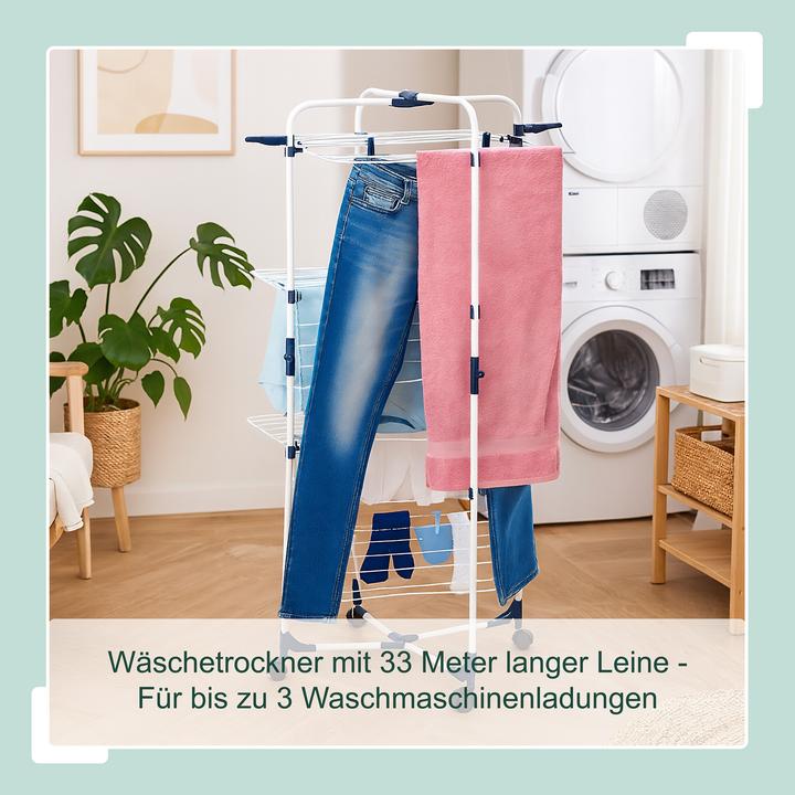 Immagine prodotto Relaxdays Turmwäscheständer 33m mit Rollen (33 m)