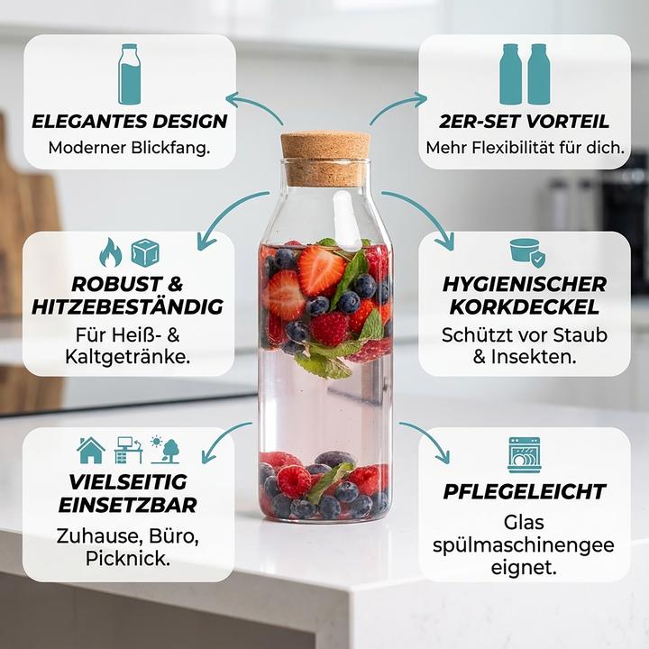 Produktbild Relaxdays Glaskaraffe (1.20 l)