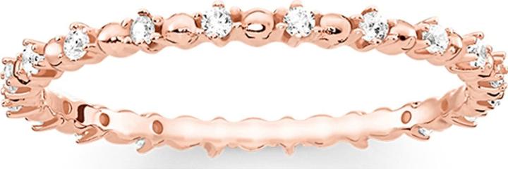 Thomas Sabo Ring Dots mit weissen Steinen (52, 925 Silber)