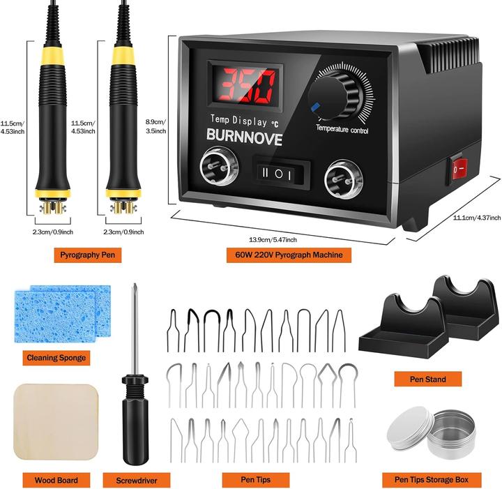 Image du produit Burnnove YH11070 Kit de pyrogravure (Piston à feu)