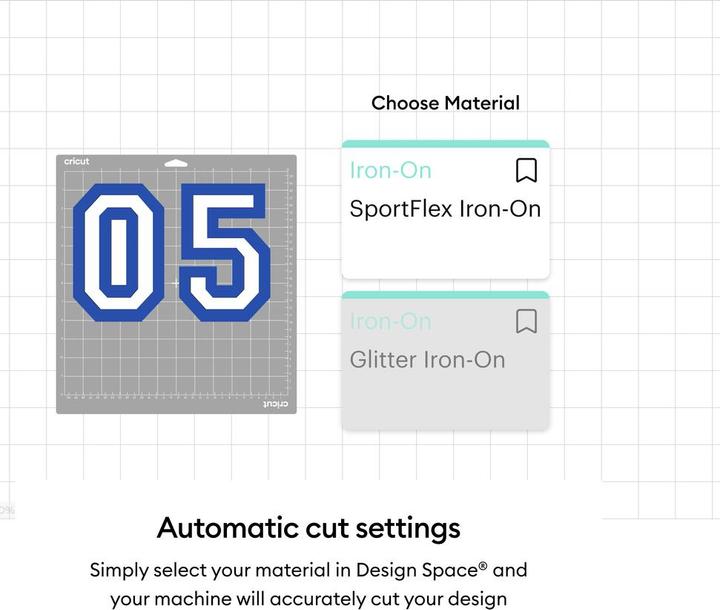 Produktbild Cricut Aufbügelfolie Sportflex 30 x 61 cm, 1 Stück