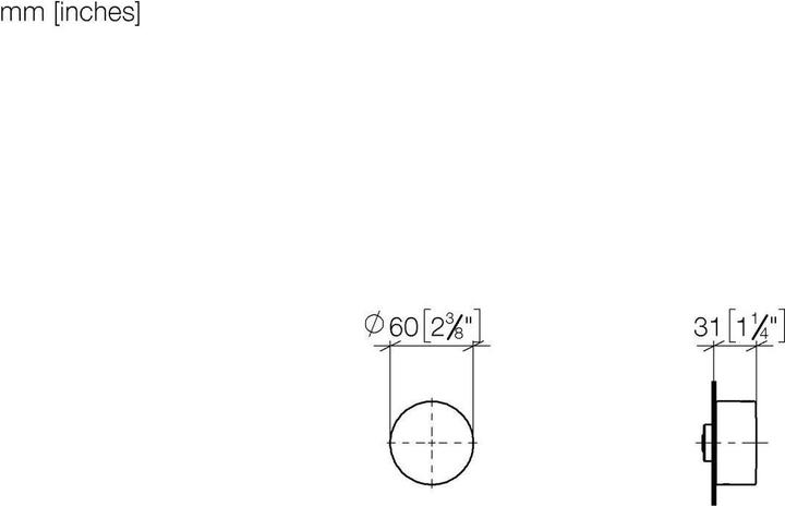 Produktbild Dornbracht vanne encastrée, fermeture à droite, froid 1/2, 36607741-46, 36607741-46