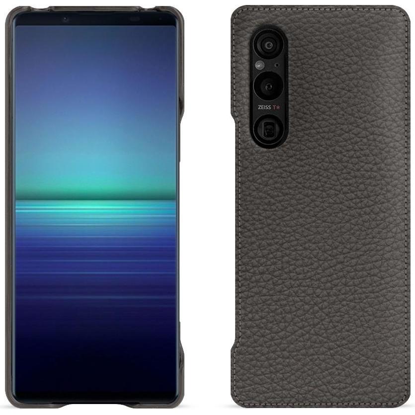 Noreve Lederschutzhülle (Sony Xperia 1 V), Smartphone Hülle, Grau