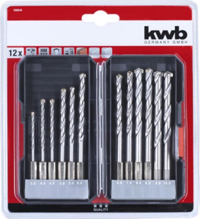 Actual product image kwb Masonry drill box 12pcs S-Box (3.0, 5 - 10)