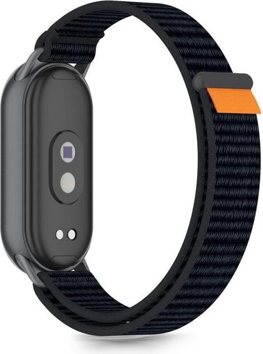 Produktbild 4Kom Tech-Protect Nylon Pro Strap für Xiaomi Smart Band 8 / 9 / 10 / NFC - Schwarz und Orange (Hochwertiges Nylon)