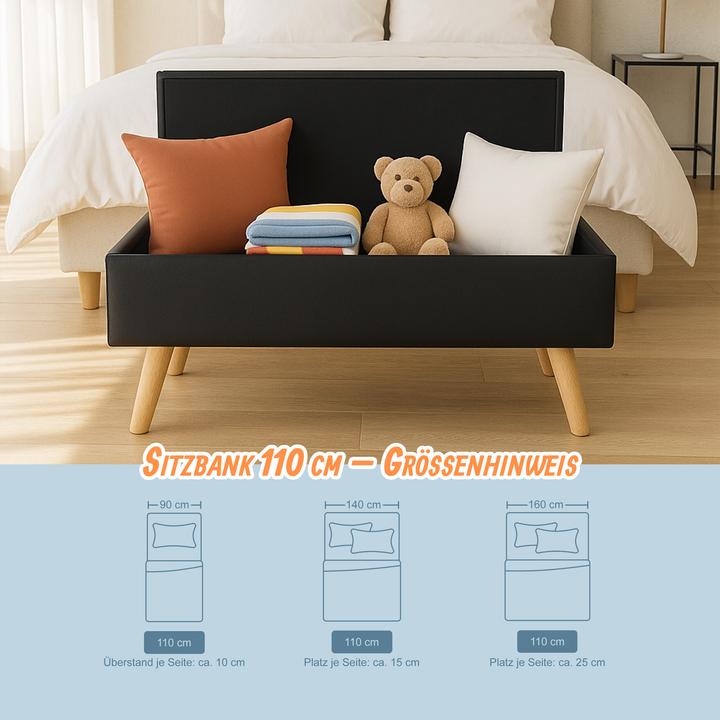 Actual product image Relaxdays GmbH Sitzbank mit Stauraum (110 cm)