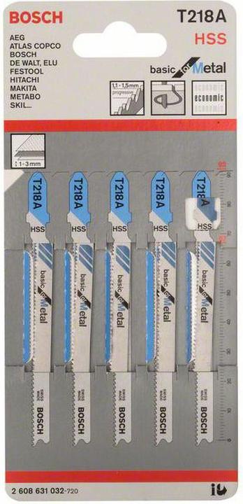 Produktbild Bosch Zubehör Stichsägeblatt T 218 A Basic for Metal