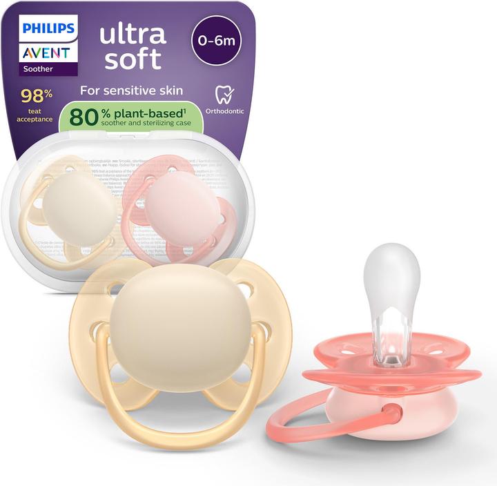 Productafbeelding Philips Avent Pacifier SCF091/38 ultra soft (2x, 0 - 6 Maanden)